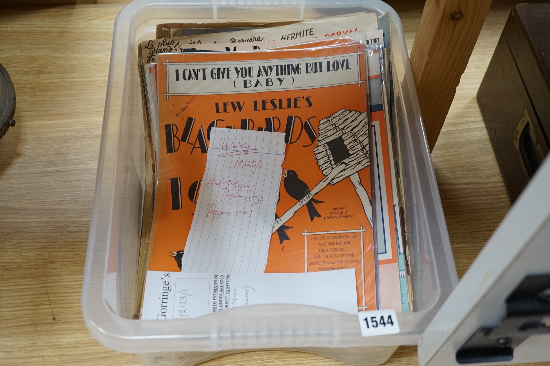 Sheet Music - Popular Songs, pictorial covers, mostly inter-war period, a few earlier (approx.100)